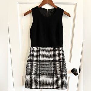 Theory Black and White Mini Dress